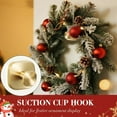 thumbnail image 2 of ABPETE Suction Cup Hooks for Wreaths on Glass, 2025 New No Drill Suction Cup Hooks for Shower, Gold Square Garland Hanger for Door Frame Wreaths Bathroom Window Mirrors (1, Silver), 2 of 10