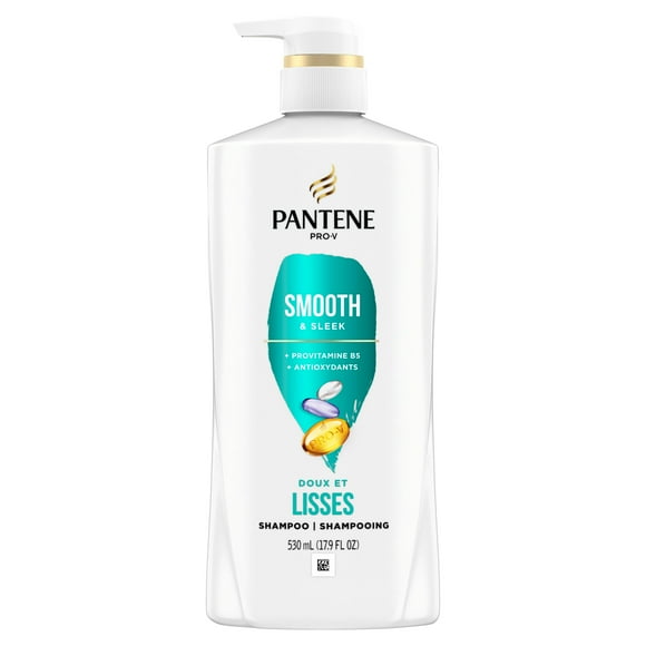 Pantene Shampooing, Doux et Lisses, Combat les Frisottis, Sans Danger pour les Cheveux Colorés, Sans Parabènes