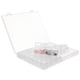 thumbnail image 1 of FELTECHELECTR Frcolor - Organizador de 56 compartimentos para almacenamiento de cuentas de decoración de uñas, caja de plástico transparente para exhibición de joyas, 1 of 6