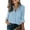 Light Blue #206, variant on Button Down Shirts for Women Long Sleeve Blouse Dressy Casual Business Work Solid Color Tops with Pocket White XL