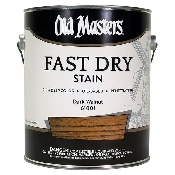 2-Pack of 1 gal Old Masters 61001 Dark Walnut Fast Dry Stain Interior Oil-Based Wood Stain