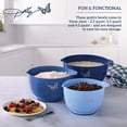 thumbnail image 3 of Dolly Parton Plastic Mixing Bowls with Mess-Free Spout, Blue, 3 of 17