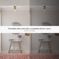 thumbnail image 4 of Augustin 8" Contemporary Satin Gold Semi-Flush Dimmable 1-Light Ceiling Light with Seeded Glass, 4 of 11