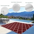 thumbnail image 3 of Deep Red Morocco Outdoor Rug for Patio/Deck/Porch, Non-Slip Large Area Rug 5 x 7 Ft, Retro Farmhouse Quatrefoil Plaid Indoor Outdoor Rugs Washable Area Rugs, Reversible Camping Rug Carpet Runner, 3 of 8