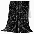 thumbnail image 2 of Mystical Celestial Moons Stars decorative motif Ornament, Warm Flannel Blanket for Living Room and Family Room, Festive autumn celebration Scene, Art Lovers autumn celebration Gift, 2 of 9