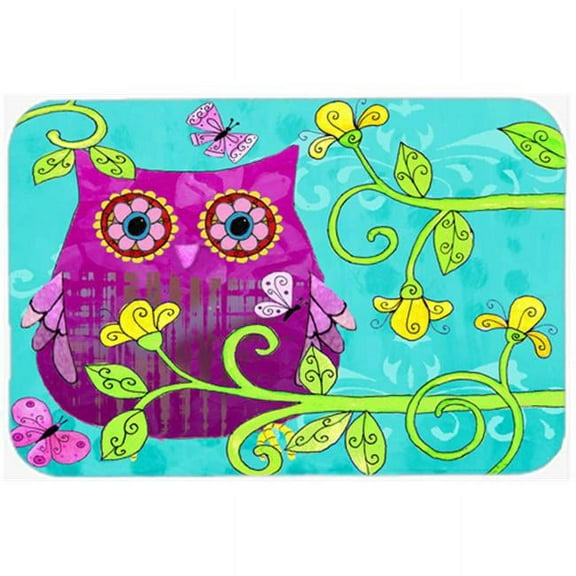Sittin In The Flowers Owl Glass Cutting Board, Large