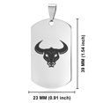 thumbnail image 2 of Stainless Steel Mythical Minotaur Head Dog Tag Keychain Circle Ring, 2 of 2