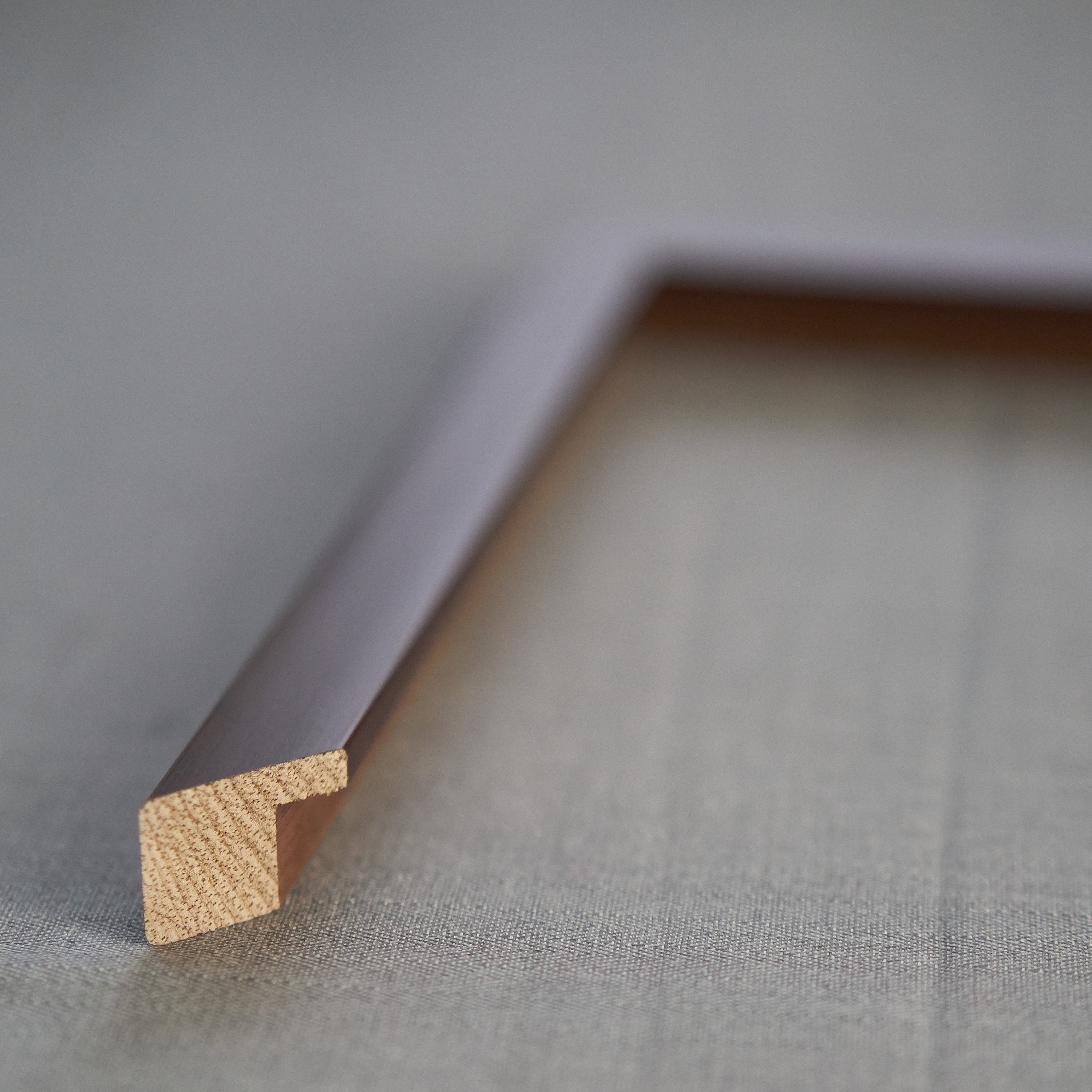4x10 Mahogany Wood Picture Frame - UV Acrylic, Foam Board Backing, Hanging Hardware