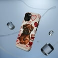 thumbnail image 5 of DistinctInk Tough Case for Apple iPhone 14 (6.1" Screen), Compatible with MagSafe Charging - Valentine's Day Brussel Griffon Puppy, 5 of 6