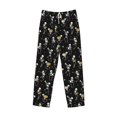 thumbnail image 2 of Vsdgher Playing Music Skeletons Print Mens Pajama Pants Sleep & Lounge Pants, PJ Bottoms With elastic waistb and Pockets, 2 of 5