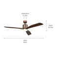 thumbnail image 3 of Kichler Lighting - Ridley II - 3 Blade Ceiling Fan with Light Kit In Modern, 3 of 7
