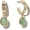 Hoop Earrings, variant on Simple Natural Green Aventurine Stone Jewelry Set for Women,Hoop Earrings,Bracelet,Necklace,18K Gold-plated Spiritual Gift,Fortunate Stone Jewelry,Choker