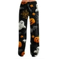thumbnail image 4 of LHVUOA Womens Halloween Comfy Pajama Pants Fashion Halloween Printed Sleepwear Pant Casual Elastic Waist Pajama Pants, 4 of 6