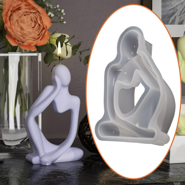 Art Thinker Candle Making Silicone Molds, 3d Abstract Thinker