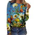 thumbnail image 4 of Tops para mujer Camisas Blusas Elegantes Camisas casuales de manga larga Moda Impreso Camiseta suelta Blusa Cuello redondo Odeerbi ODB-5, 4 of 5