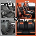 thumbnail image 5 of OTOEZ Diamond Pattern Leather Car Seat Covers, Full Coverage 5-Seat Set, Universal Fit for Cars SUVs Trucks, Waterproof & Airbag Compatible, 5 of 6