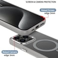 thumbnail image 6 of for iPhone 15 Pro Case Magnetic[Compatible with Magsafe], Translucent Matte Back Full Body Protective Cover Anti-Scratch Shockproof Phone Case for iPhone 15 Pro 6.1", Grey, 6 of 9