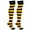 Black/Yellow, variant on Striped Knee High Socks for Outfits, Sports, Holidays, and More! by Mato & Hash - Red/White CA7150
