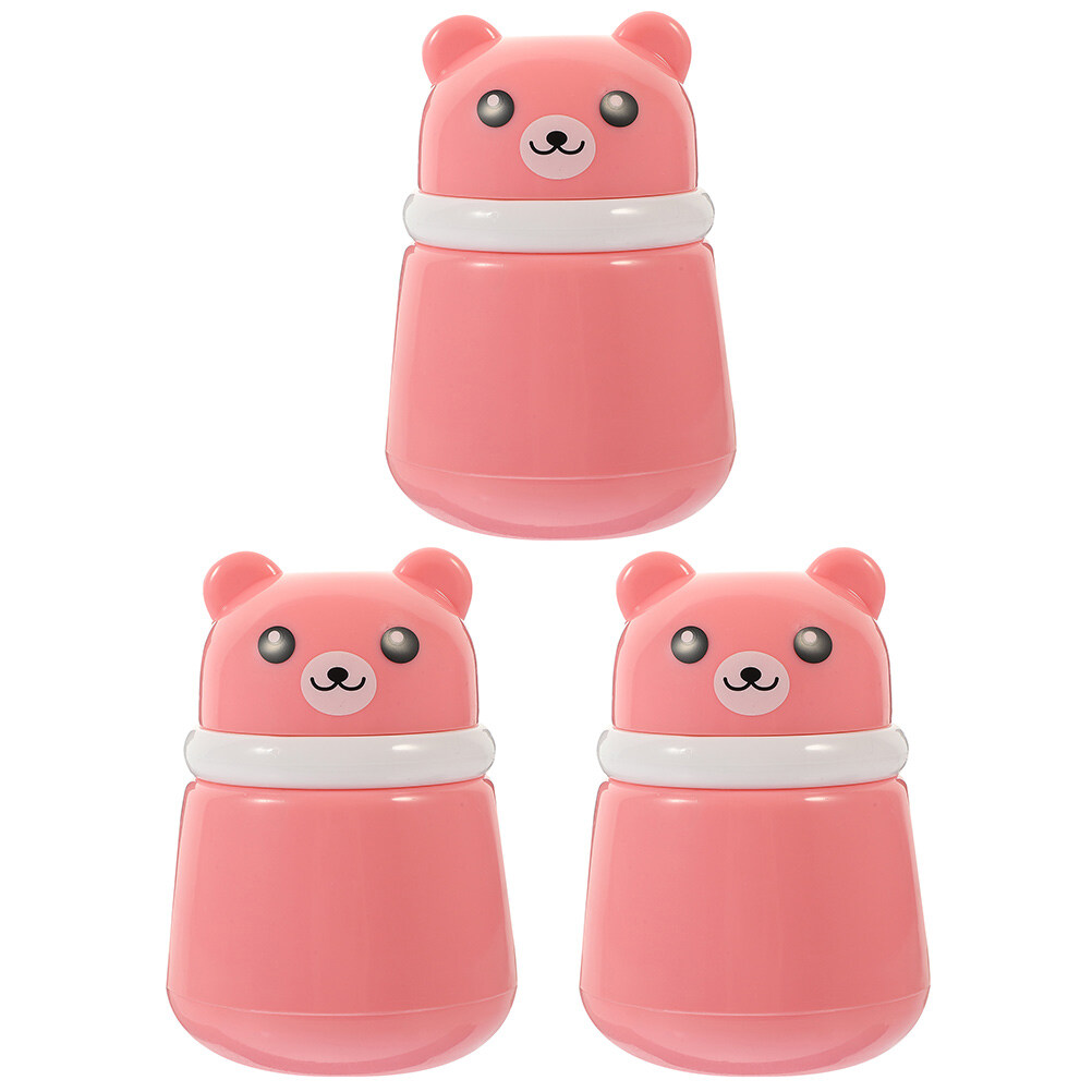 Powder dispenser 3pcs Body Powder Cases Powder Puff and Container Bear