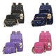 thumbnail image 2 of 3pcs Oso Colgante Gran Capacidad Mochila Bandolera Bolso De Embrague Set, Oxford Duradero Ligero Mochila Escolar, Moda Viaje Bolsa De Trabajo, 2 of 3