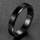 thumbnail image 3 of Kolmnsta-Anillo de cerámica negra para hombre y mujer, sortija de compromiso de 4/6/8mm, cepillada, cómoda, apta para parejas, tamaño 4-15, 3 of 4