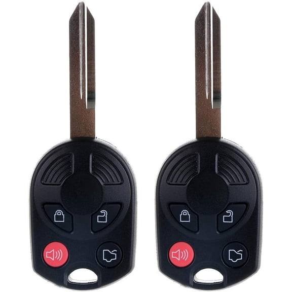2 PCS Key Fob Keyless Entry Remote Control Fits 2009-2015 for Ford Flex 2000-2012 for Ford Focus 2006-2012 for Ford Fusion (FCC OUCD6000022) 4 Buttons