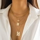 thumbnail image 5 of Collar con colgante geométrico de cadena de metal apilada con personalidad de Europa y Estados Unidos, con patrón de piel de serpiente dulce y fresco, collar para mujer, 5 of 6