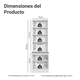 thumbnail image 3 of Kit Gabinete Bajo Con Armario De Vidrio Madesa Glamy 70cm BN, 3 of 10