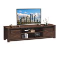 thumbnail image 1 of Gymax Porte de Grange Coulissante TV Stand pour la Télévision jusqu'à 65 '' Centre de Divertissement à Écran Plat, 1 of 10