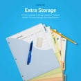 thumbnail image 5 of OS Plus 5-Tab Write-on Big Tab Dividers with Single Curved Pocket, Assorted, 6 Set, 5 of 8
