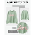 thumbnail image 6 of QAFOPEH Women Love Peach Heart Printed Crew Neck Long Sleeve Sweatshirt, 6 of 7