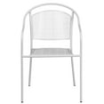 thumbnail image 6 of BizChair Commercial Grade 5 Pack White Indoor-Outdoor Steel Patio Arm Chair with Round Back, 6 of 11