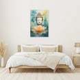 thumbnail image 5 of Buddha Statue Lotus Flower Canvas Wall Art Blooming Lotus Flower Buddha Canvas Painting Wall Art Poster for Bedroom Living Room Decor(Buddha-5 12 * 18inch), 5 of 6