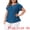 Peacock Blue, variant on DARING DIVA Women's Plus Pleated Front Key Hole Neck Loose Fit Top 3X Black