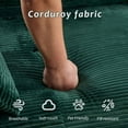 thumbnail image 2 of Modern Memory Foam Compressed Sofa,Single Chaise Longue for Living Room,Pet-Friendly Cloud Modular Sectional Sofa,Corduroy Fabric,Movable Ottoman,No Assembly required,Green, 2 of 12
