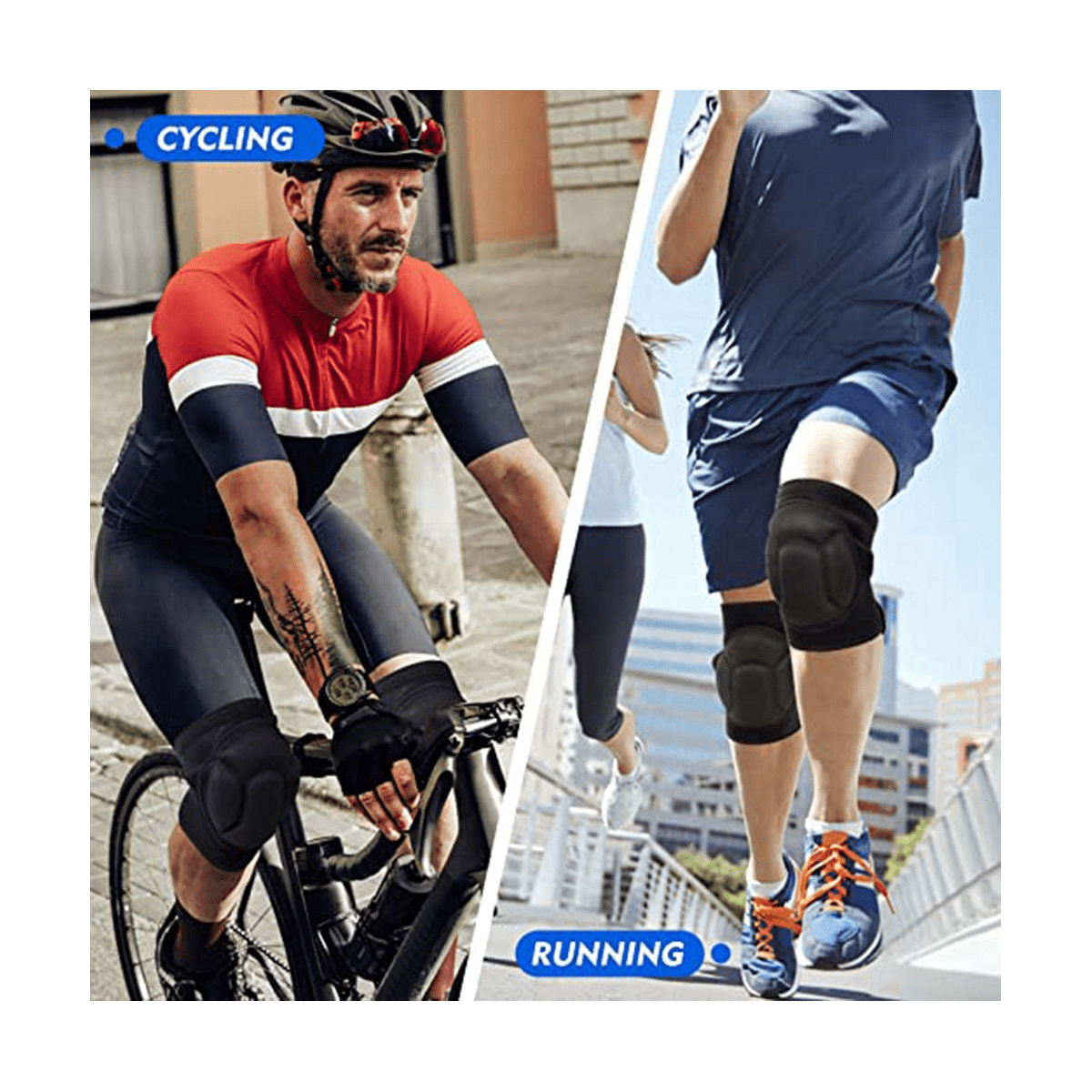Men/Women Knee Pads for Gardening, Cleaning, Construction Work, Flooring, Volleyball, Anti-Slip Collision 1 Pair