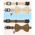 thumbnail image 3 of Dalrosia Cat Collar with Bell and Bowtie, Adjustable Breakaway Cat Collars Kitten Small Puppy Safety Bow Tie Solid Wedding Basic Color Cat Bow Tie Collar, 3 of 5