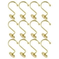 thumbnail image 5 of Utopia Alley Shower Hooks - Shower Curtain Rings for Bathroom - Rust Proof Shower Curtain Hooks for Shower Curtain or Liner - Set of 12, Gold, 5 of 10