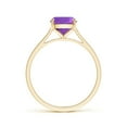 thumbnail image 2 of ANGARA Natural Prong-Set Cushion 2 ct Amethyst Solitaire Ring in 14K Yellow Gold for Women (Size-9x7mm) | February Birthstone, Birthday, Anniversary, Jewelry Gift for Women | Natural Amethyst Ring, 2 of 8