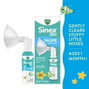 Vicks Sinex Kids Saline Easy Mist, Gentle Congestion Relief, Drug-Free Safe for Kids All Ages, 1.7 oz