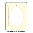 thumbnail image 2 of Off White Picture Frame Mat for 11x14 Frames - Oval Opening for 8x11 Photos - 50 Mats, 2 of 7