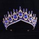 thumbnail image 1 of Zhuge Tiara de boda para novia, diadema de princesa, corona nupcial, joyería para el cabello con diamantes de imitación de cristal, decoración para novia, cumpleaños, graduación, boda (azul), 1 of 4