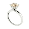 thumbnail image 2 of Solitaire Engagement Ring for Women - 2ct Natural Morganite in 18K White Gold Promise Ring, 2 of 6