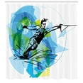thumbnail image 3 of Ambesonne Sports Shower Curtain, Exotic Sealife Hobby, 69"Wx70"L, Blue Black, 3 of 3