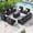 Black-black, variant on Aoxun Patio Furniture Set, 9 Pcs Outdoor Patio Furniture Sets with 4 in Thicken Cushion, Widen Armrests Wicker Outdoor Sectional for Backyard (Waterproof Cover Include)