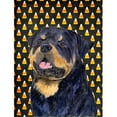 thumbnail image 1 of SS4317GF 11 x 15 Po. Rottweiler Bonbons Maïs Portrait d'Halloween Drapeau de Jardin, 1 of 3