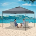 thumbnail image 6 of Ainfox 10 x 10 ft Pop up Canopy Tent,Instant Outdoor Canopies,Shade Tents with Carrying Bag,Grey, 6 of 10