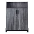 thumbnail image 2 of Sost 5-Shelf Wood Shoe Cabinet for 12 Shoes, Distressed Gray and Black Finish, 2 of 7