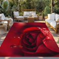 thumbnail image 2 of Red Rose Outdoor Rug 3x5 Ft - Reversible Patio Rug Outdoor Camping Rugs, Elegance Fantasy Flowers Romantic Washable Indoor Outdoor Area Rugs, Non-Slip Outdoor Carpet Runner for Deck/Porch, 2 of 8