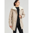 thumbnail image 7 of Women's Winter Mid Length Thick Warm Faux Lamb Wool Lined Jacket Coat, 7 of 7